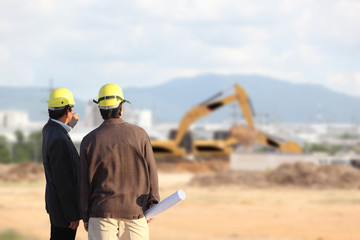 two engineer on site