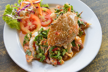 Crab salad hot and spicy thai style