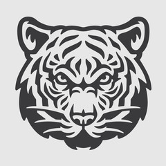 Tiger Head Logo Mascot Emblem