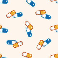 pills , cartoon seamless pattern background