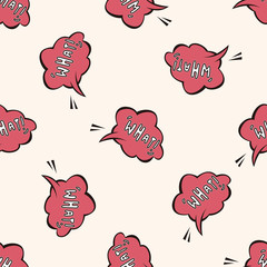 message word what , cartoon seamless pattern background