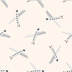 transportation airplane , cartoon seamless pattern background