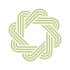 Logo octagon light green vector abstract 