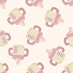 Feeding bottle , cartoon seamless pattern background