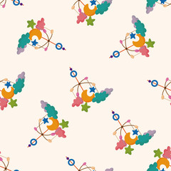 baby hanging , cartoon seamless pattern background