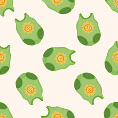 Baby bib , cartoon seamless pattern background