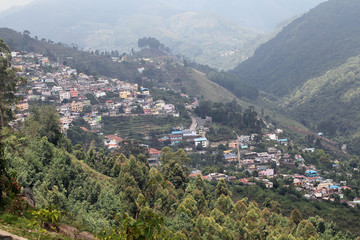 Obraz premium Kodaikanal village view,Tamilnadu,India