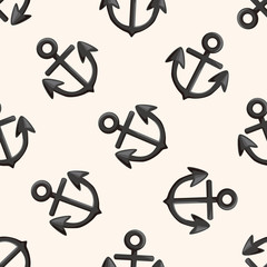 Pirate anchor , cartoon seamless pattern background