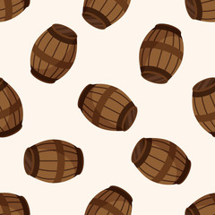 pirate casks , cartoon seamless pattern background