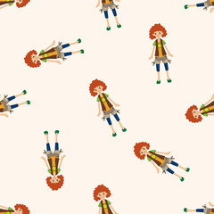 lady girl cartoon , cartoon seamless pattern background