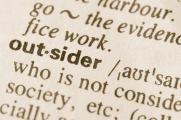 Dictionary definition of word outsider