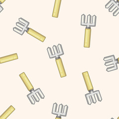 gardening shovel , cartoon seamless pattern background