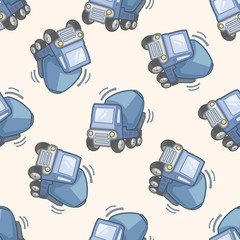 transportation truck , cartoon seamless pattern background