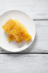 Honeycomb on a plate