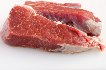 A piece of raw beef