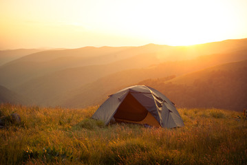 Tent in the mountains