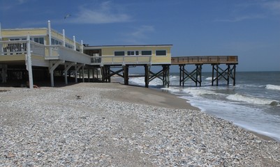 Strand und Pier auf Edisto Island in South Carolina © holger.l.berlin