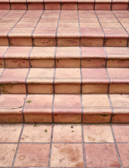 vintage cotto tiles stairs detail