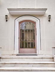 vintage house entrance, Athens Greece