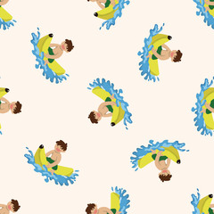 Water Sports , cartoon seamless pattern background