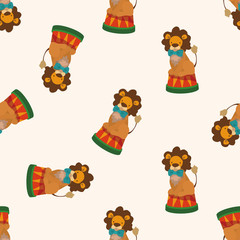 circus animal , cartoon seamless pattern background