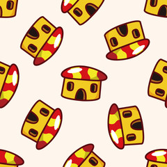 Building house tower , cartoon seamless pattern background