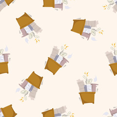 Office workers , cartoon seamless pattern background