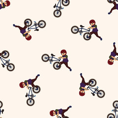Obraz premium Extreme Sports , cartoon seamless pattern background