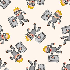 thief , cartoon seamless pattern background