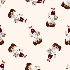 Office workers , cartoon seamless pattern background