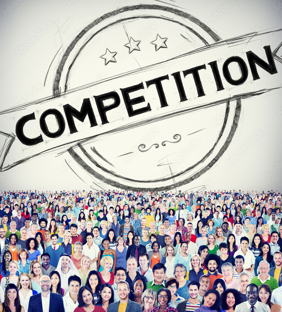 Canvas Prints competition competitive challenge contest race concept - Canvas Prints