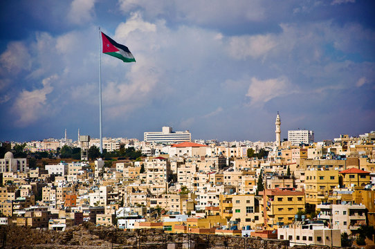 Jordan Flag in Amman 
