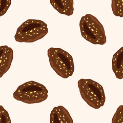 bread , cartoon seamless pattern background