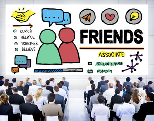 Friends Group People Social Media Loyalty Concept