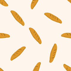 bread , cartoon seamless pattern background