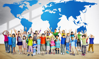 Obraz premium Global Globalization World Map Environmental Concept