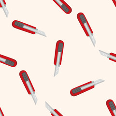 utility knife , cartoon seamless pattern background