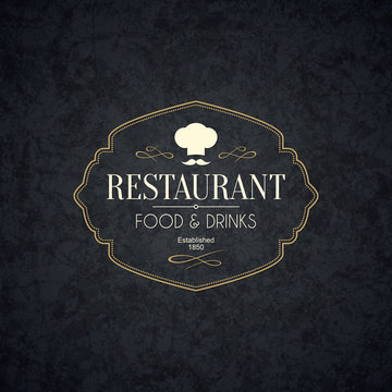 Vintage logotype for restaurant, bars, coffee house, cafeteria