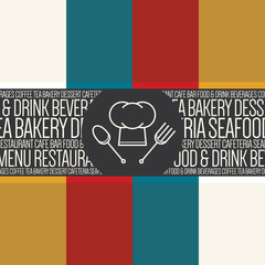 Retro restaurant menu design