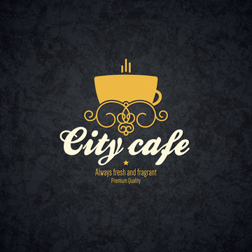 Vintage logotype for coffee house, cafeteria, bars, restaurant, tea shop