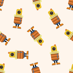 robot , cartoon seamless pattern background
