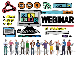 Webinar Online Seminar Global Conmmunications Concept