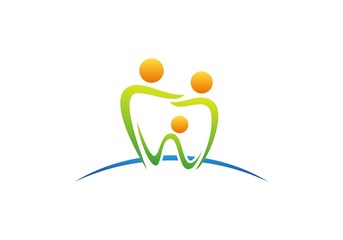family,parent,kid,logo,parenting,care,dental health education,dentist symbol icon vector design
