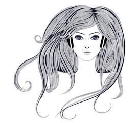 Woman with Long Hair