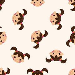 people character , cartoon seamless pattern background