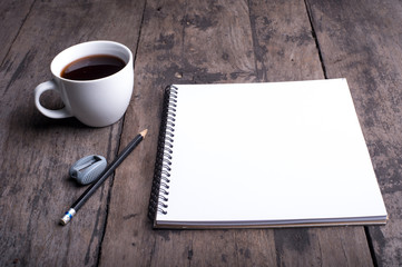 coffee and notebook