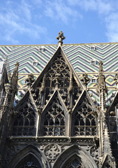 Detail of St. Stephans Cathedral in Vienna, Austria
