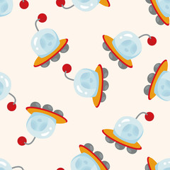 Space ufo , cartoon seamless pattern background