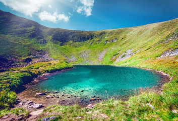 High mountain lake