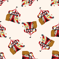 Amusement park facilities , cartoon seamless pattern background